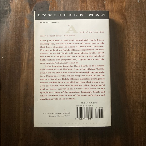 Invisible Man by Ralph Ellison. Paperback. Great condition. - Picture 5 of 7